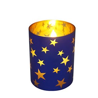 Americana Celebrate Together LED Glass Pillar Candle