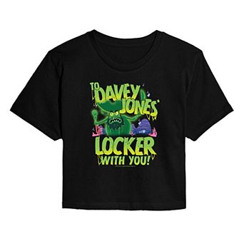 Juniors' The SpongeBob Movie: Search For SquarePants Davey Jones' Locker Cropped Tee