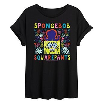 Juniors' The SpongeBob Movie: Search For SquarePants Oversized Tee