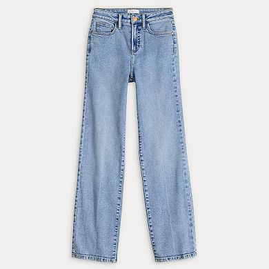 Petite LC Lauren Conrad Super High Rise True Straight Jeans