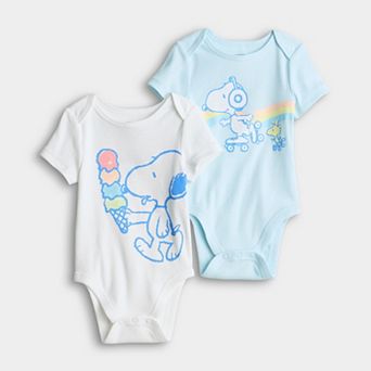 Baby Jumping Beans® Peanuts Snoopy 2-Pack Bodysuit Set