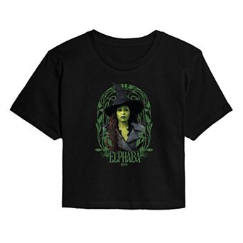 Juniors' Wicked For Good Elphaba Frame Cropped Tee