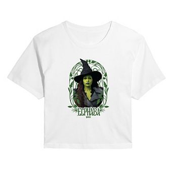 Juniors' Wicked For Good Elphaba Frame Cropped Tee