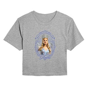 Juniors' Wicked For Good Glinda Frame Cropped Tee