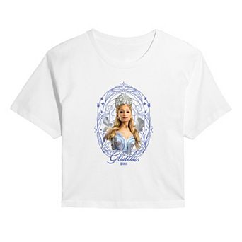 Juniors' Wicked For Good Glinda Frame Cropped Tee