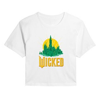 Juniors' Wicked For Good Cropped Tee