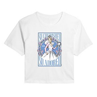 Juniors' Wicked For Good Glinda So Cherished So Adored Cropped Tee