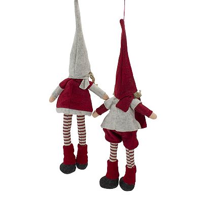 Northlight Plush Sitting Christmas Figures Set of 2