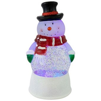 Northlight LED Lighted Color Changing Snowman Glittering Snow Dome Table Decor