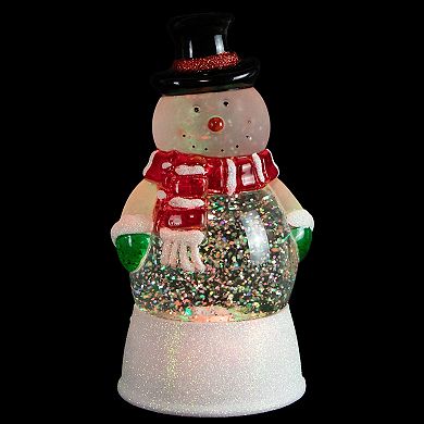 Northlight LED Lighted Color Changing Snowman Glittering Snow Dome Table Decor