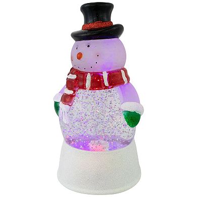 Northlight LED Lighted Color Changing Snowman Glittering Snow Dome Table Decor