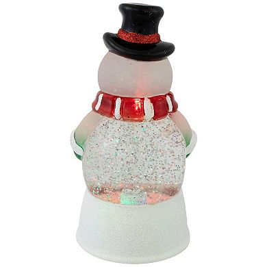 Northlight LED Lighted Color Changing Snowman Glittering Snow Dome Table Decor