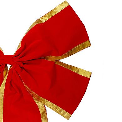 Northlight Velveteen 4-Loop Christmas Bow Decoration