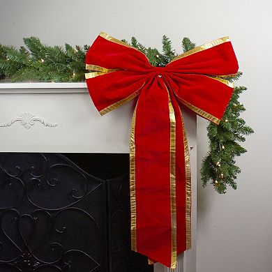 Northlight Velveteen 4-Loop Christmas Bow Decoration
