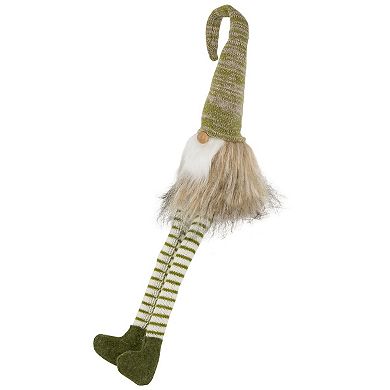 Northlight Sitting 29-in. Gnome with Knitted Hat & Dangling Legs Christmas Figure