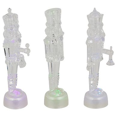 Northlight LED Lighted Icy Crystal Nutcracker Figurines Table Decor Set of 3
