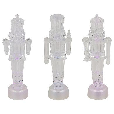Northlight LED Lighted Icy Crystal Nutcracker Figurines Table Decor Set of 3
