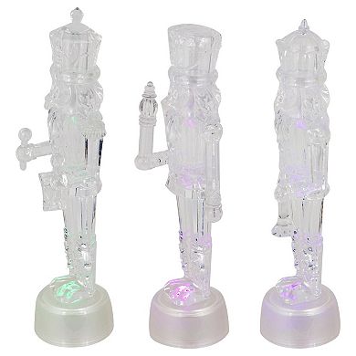 Northlight LED Lighted Icy Crystal Nutcracker Figurines Table Decor Set of 3