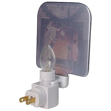 Northlight 6-Inch Norman Rockwell 'Is He Coming' Glass Christmas Night Light