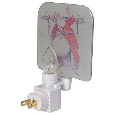 Northlight 6-Inch Norman Rockwell 'Filling The Stocking' Glass Night Light