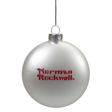 Northlight Norman Rockwell 'Santa and His Helpers' Glass Disc Christmas Ornament