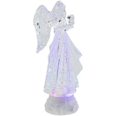 Northlight LED Lighted Acrylic Angel Christmas Snow Globe Table Decor