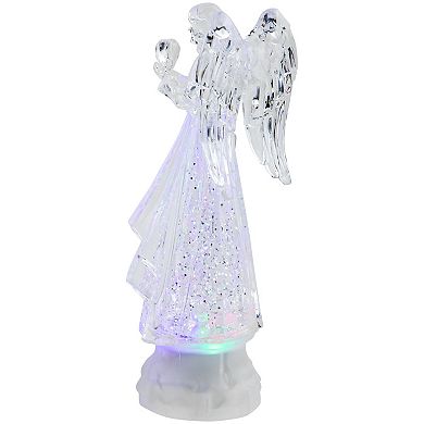 Northlight LED Lighted Acrylic Angel Christmas Snow Globe Table Decor