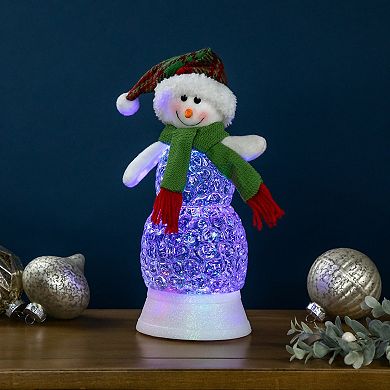 Northlight LED Lighted Acrylic Snowman Christmas Snow Globe Table Decor