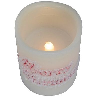 Northlight LED Flameless "Merry Christmas" Wax Pillar Candles Set of 3