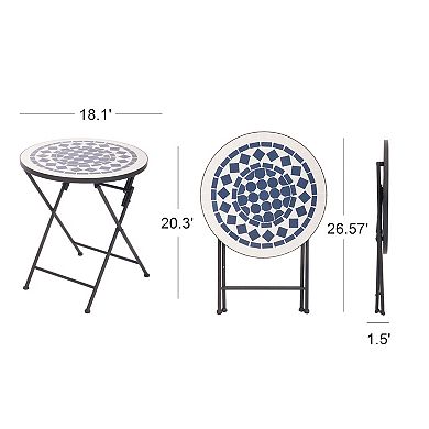 Sonoma Goods For Life® Mosaic Folding Accent Table 18-inch