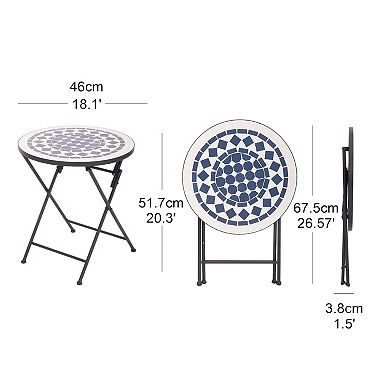 Sonoma Goods For Life® Mosaic Folding Accent Table 18-inch