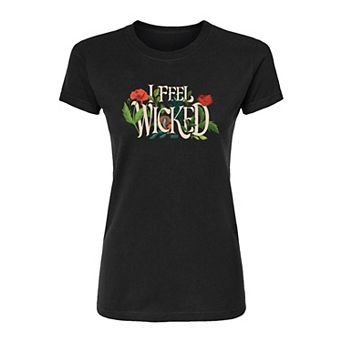 Juniors' Wicked For Good Elphaba I Feel Wicked Fitted Tee