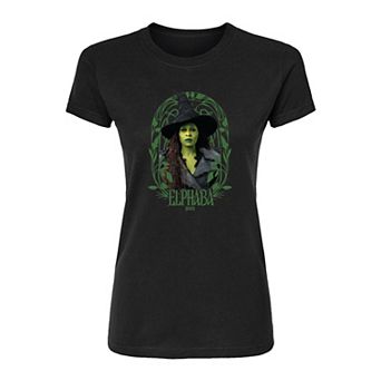 Juniors' Wicked For Good Elphaba Frame Fitted Tee