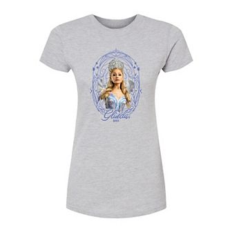 Juniors' Wicked For Good Glinda Frame Fitted Tee