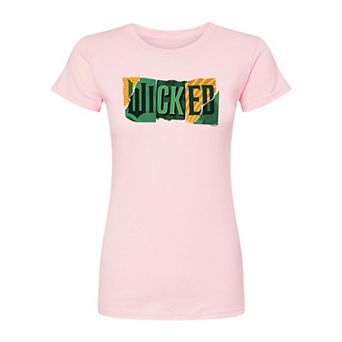 Juniors' Wicked For Good Logo Ripped Fitted Tee