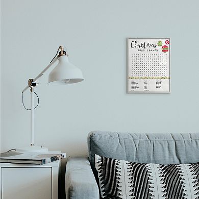 Stupell Home Decor Christmas Word Search Activity Wall Art
