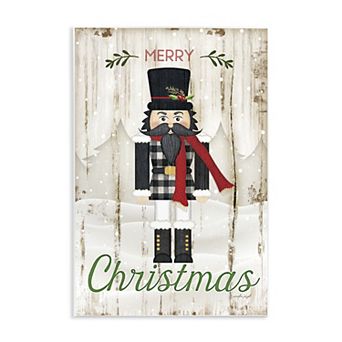 Stupell Home Decor Merry Christmas Winter Nutcracker Plaque Wall Art