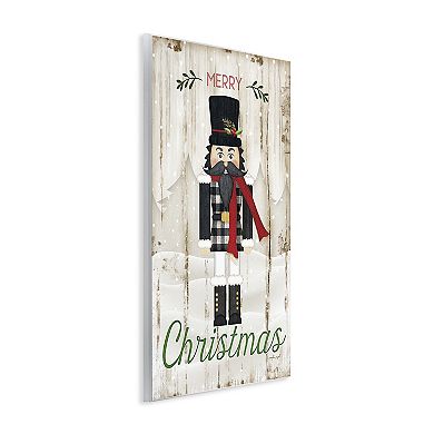 Stupell Home Decor Merry Christmas Winter Nutcracker Plaque Wall Art