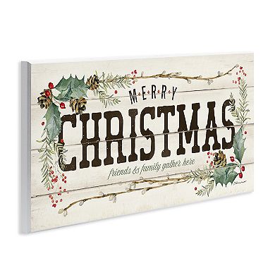 Stupell Home Decor Merry Christmas Friends & Family Plaque Wall Art