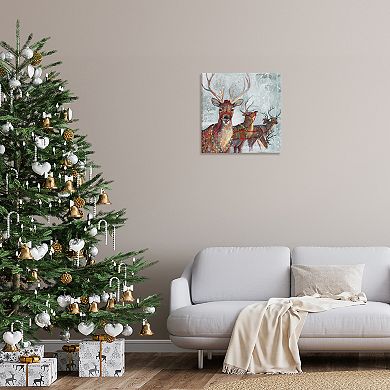 Stupell Home Decor Winter Reindeer Holiday Landscape Canvas Wall Art