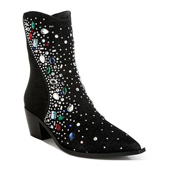 London Rag Starlit Women's Multi Stone Embellished Boots