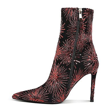 London Rag Oleander Women's Sequin Stiletto Boots