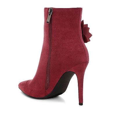 London Rag Yarrow Women's Rhinestone Petal Detail Boots