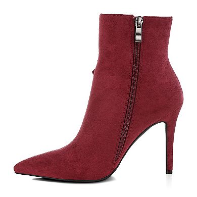 London Rag Yarrow Women's Rhinestone Petal Detail Boots