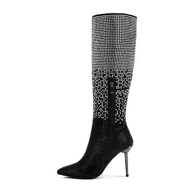London Rag Orymple Women's Rhinestone Studded Boots