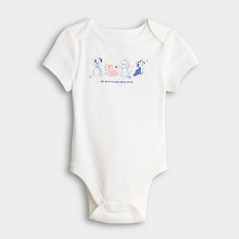 Baby Jumping Beans® Disney's Pets Short Sleeve Lapped Shoulder Bodysuit
