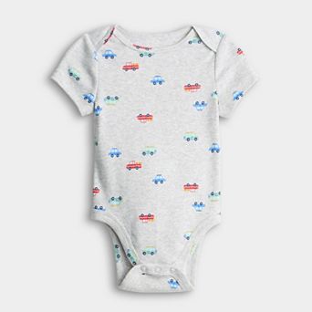 Baby Boys Jumping Beans® Short Sleeve Lapped Shoulder Bodysuit