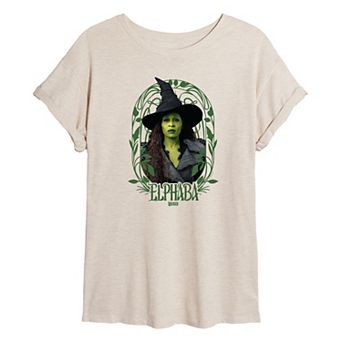 Juniors' Wicked For Good Elphaba Frame Oversized Tee