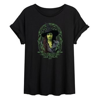 Juniors' Wicked For Good Elphaba Frame Oversized Tee