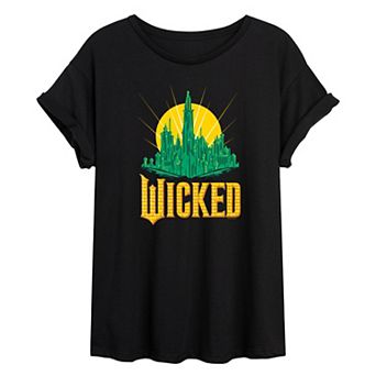 Juniors' Wicked For Good Oversized Tee